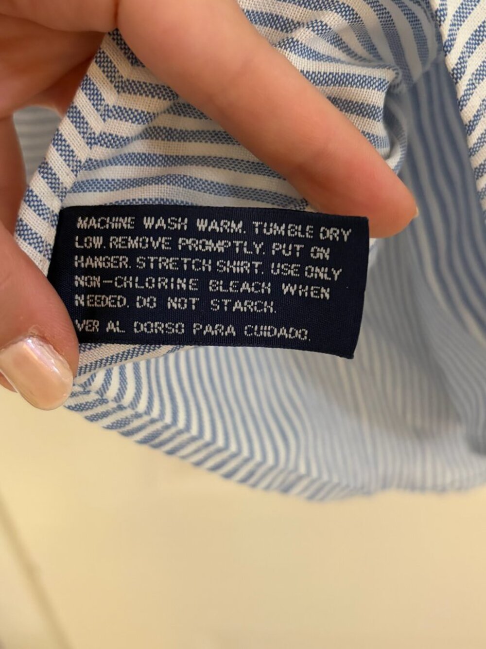 STAFFORD Wrinkle-Free striped oxford dress shirt - Picture 3 of 9
